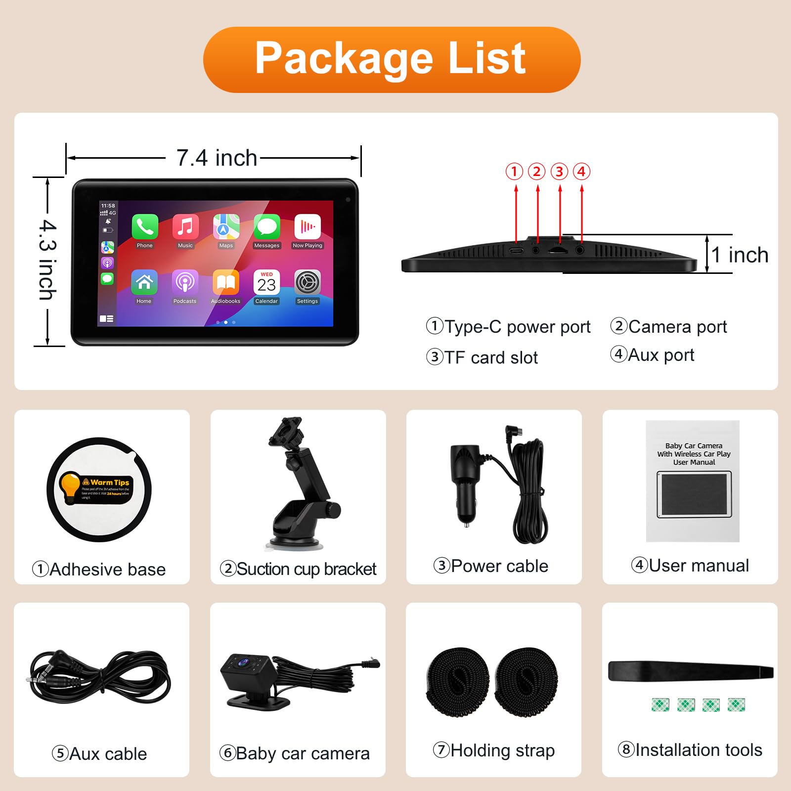 GIFEHU screen mirroring allows apps while keeping focus on the road.