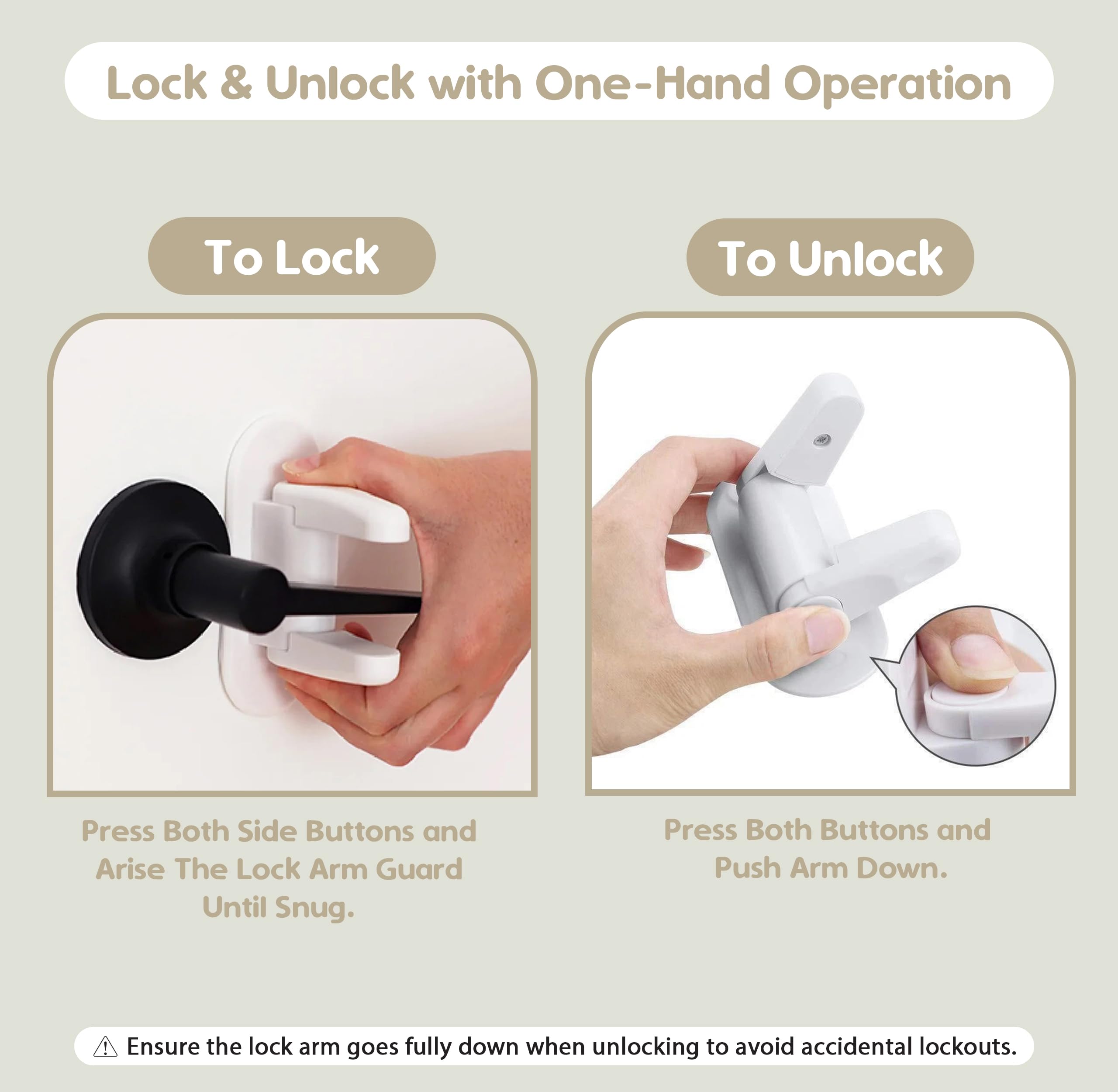 Gift Boutique double-press safety lock close-up shows reliable child protection.