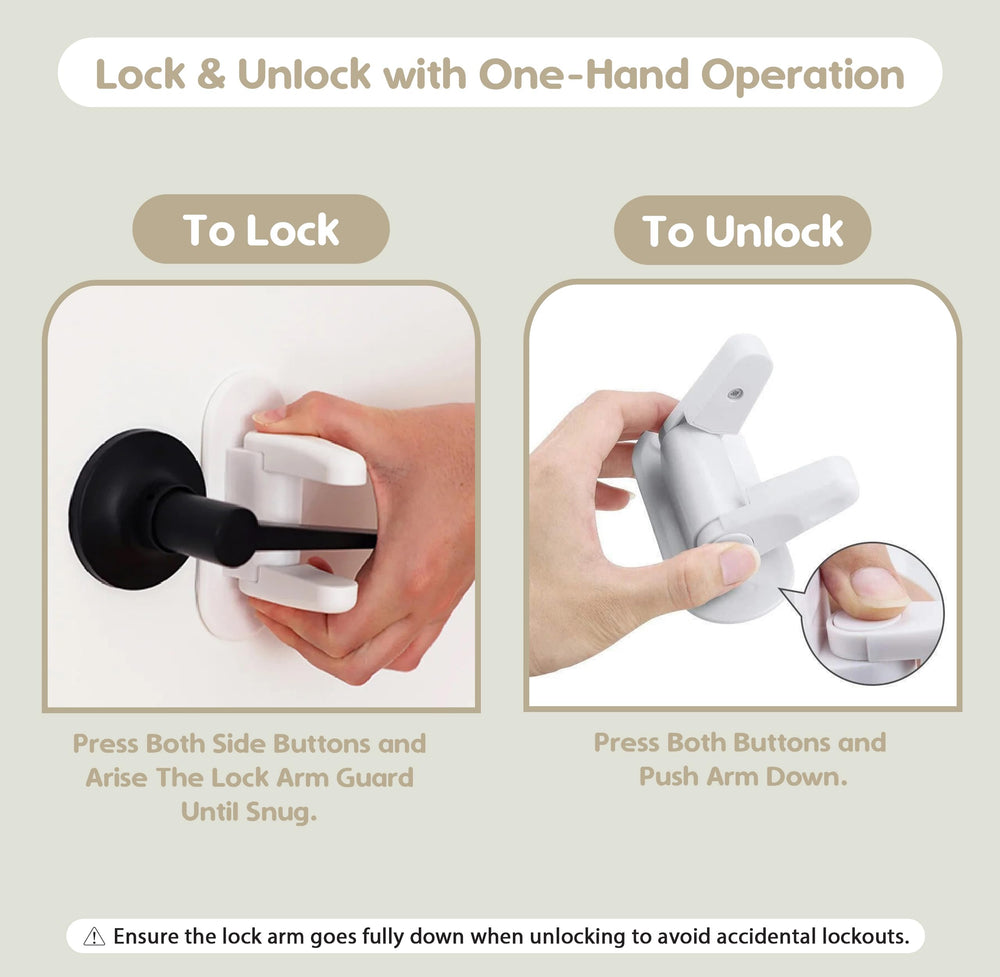 Gift Boutique double-press safety lock close-up shows reliable child protection.