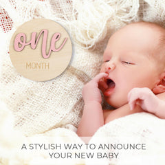 Giftacity milestone disc 2 month pink ideal for monthly growth updates