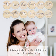 Giftacity milestone month 3 disc, perfect photo prop for scrapbook pages.