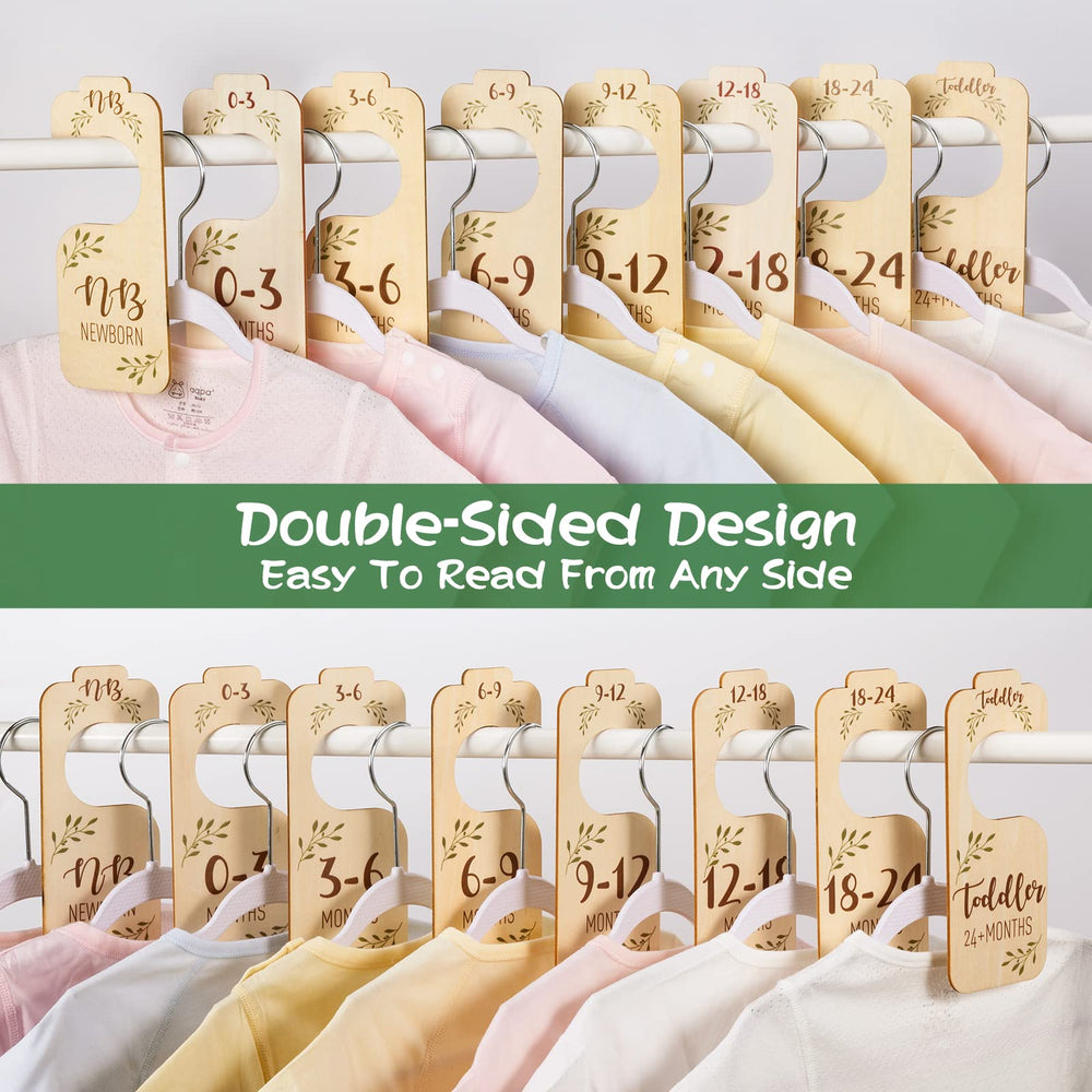 Giftacity wooden divider for 0-3 months keeps baby clothes neatly organized.