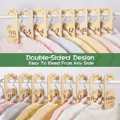 Giftacity wooden divider for 0-3 months keeps baby clothes neatly organized.