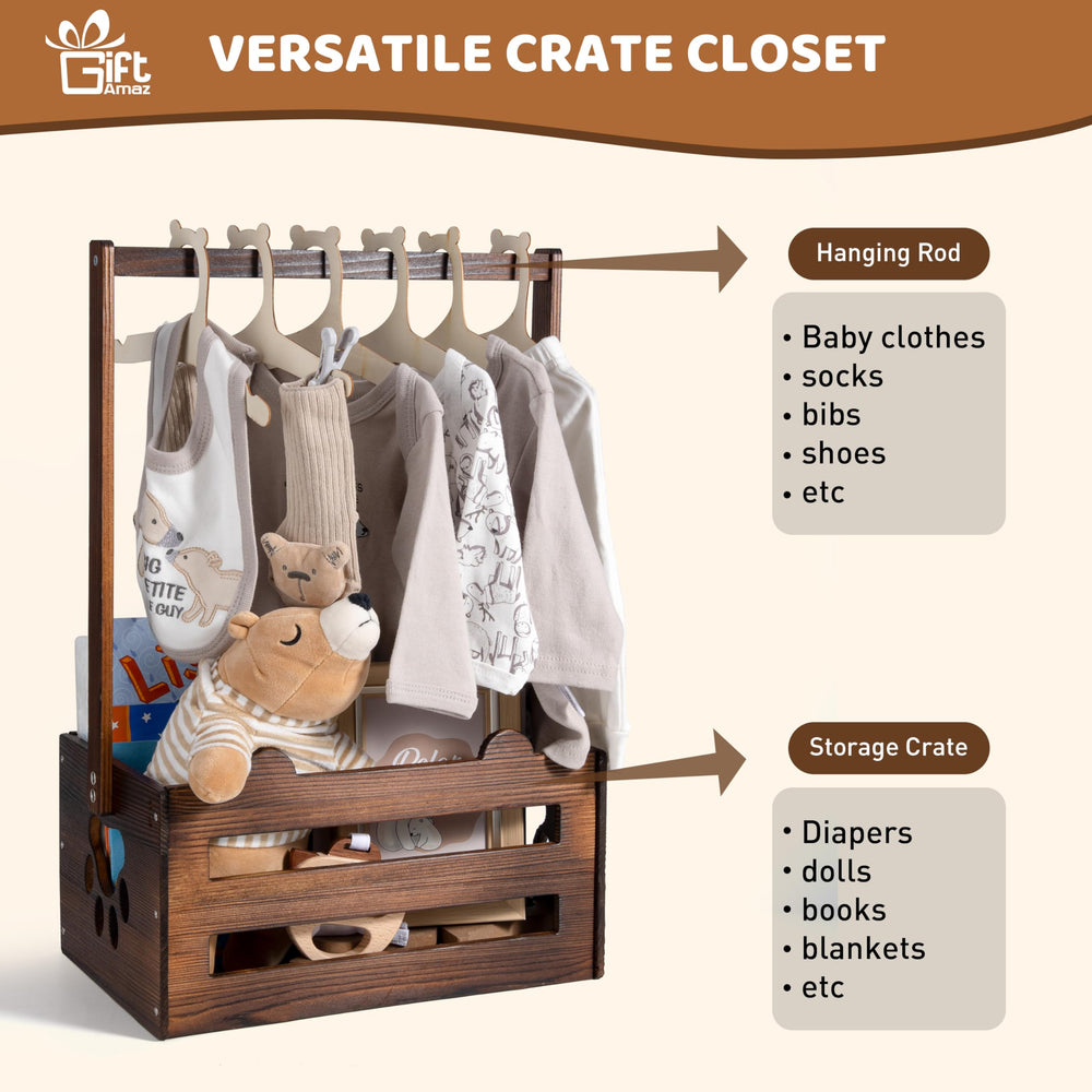GiftAmaz crate invites DIY decorating for a personalized baby gift.