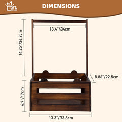 GiftAmaz crate front bears ears add whimsical nursery charm.