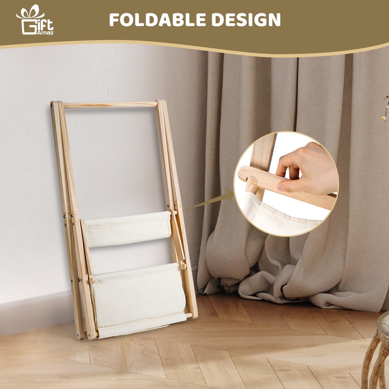 GiftAmaz hanging rod for tiny outfits and tidy closets.