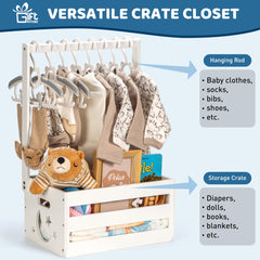 GiftAmaz crate closet ready for DIY decoration with ribbons and flowers