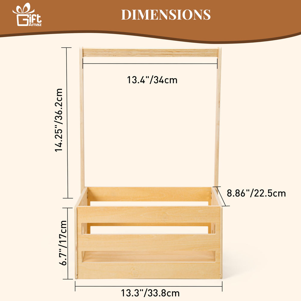 GiftAmaz assembled crate highlights natural finish and ready-to-personalize gift presentation