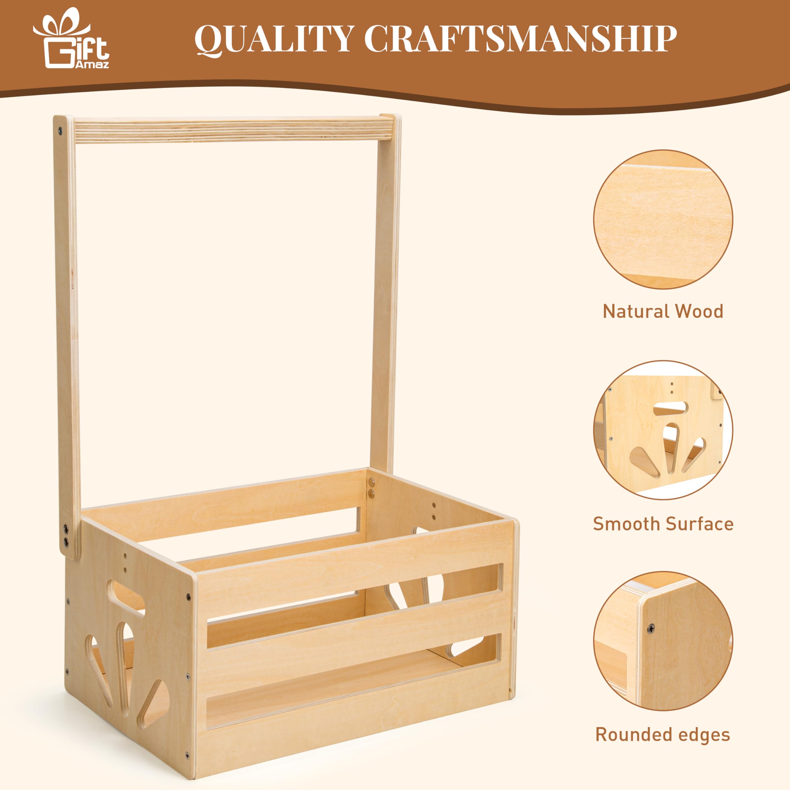 GiftAmaz crate serves as decorative centerpiece in a nursery or playroom