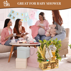 GiftAmaz crate with hanging rack adds practical storage for nursery essentials