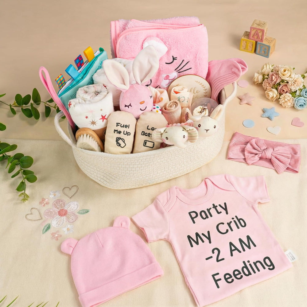 Giftissimo pink swaddle blankets provide soft warmth for newborn comfort.