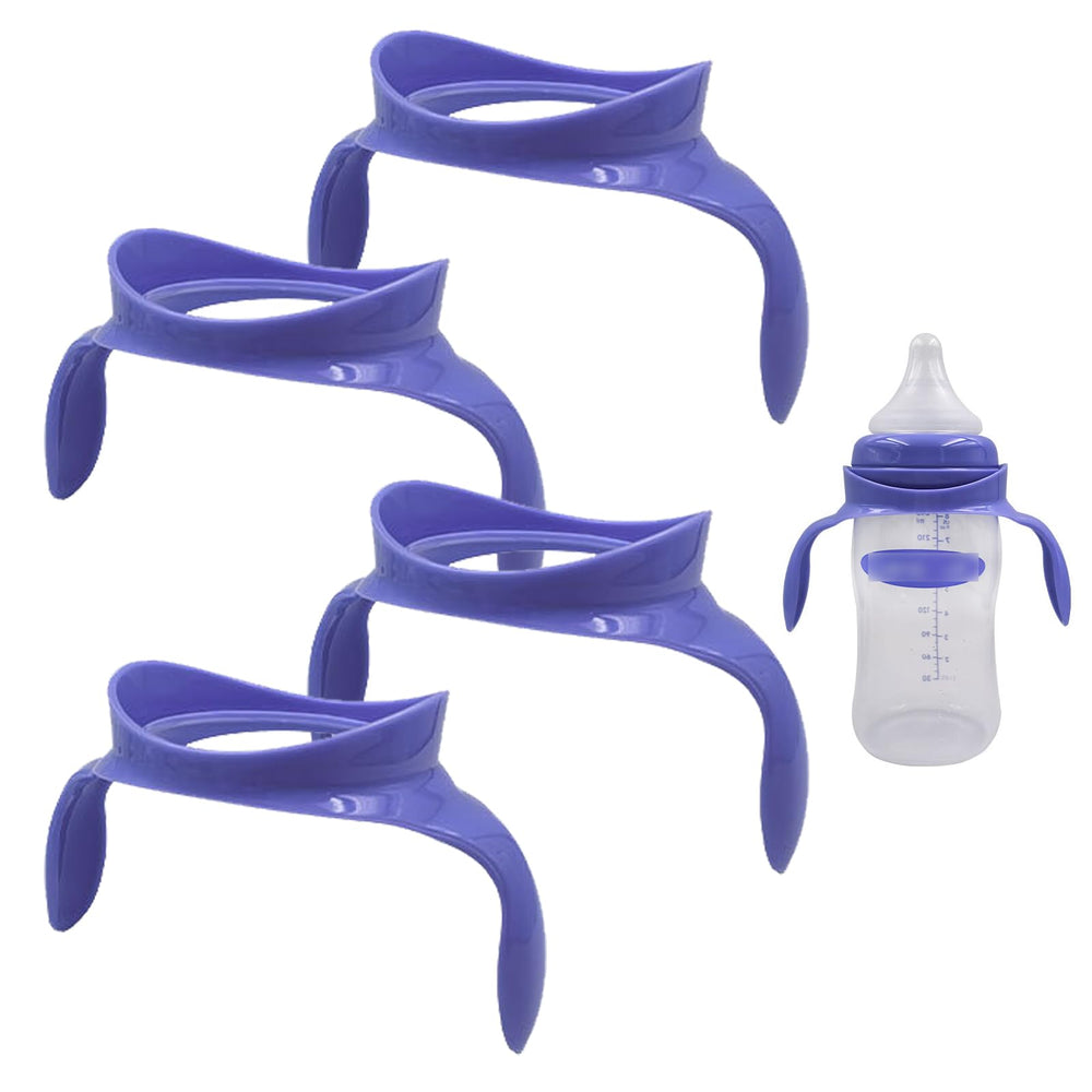 Giftophilia bottle handles fit Lansinoh bottles for steady feeding grip.