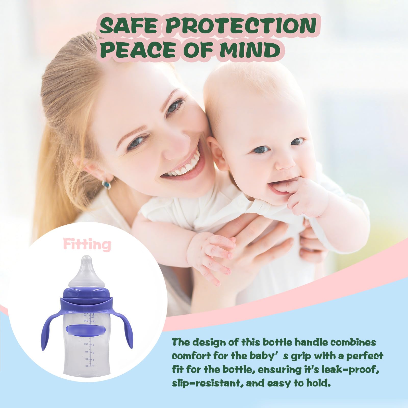 Giftophilia dishwasher-safe bottle handles for simple cleanup.