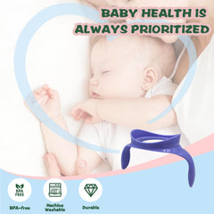 Giftophilia ergonomic grips designed for tiny baby hands.
