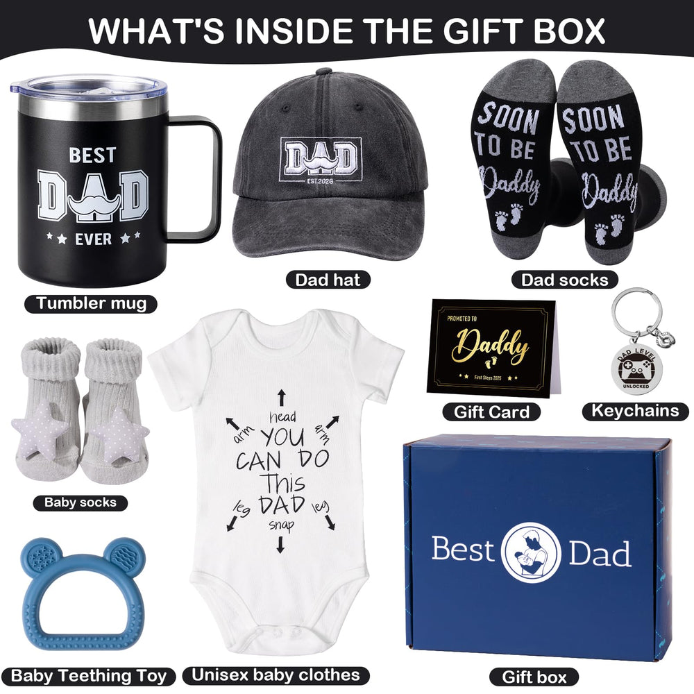 GiftPeak first-time dad onesie with easy envelope neckline for quick changes