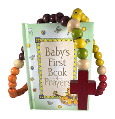 PLESIU Baby Baptism set: rosary and prayers book, a meaningful keepsake for christening.