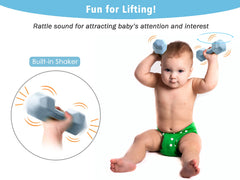 Giftty dumbbell helps tiny hands improve grip and coordination.