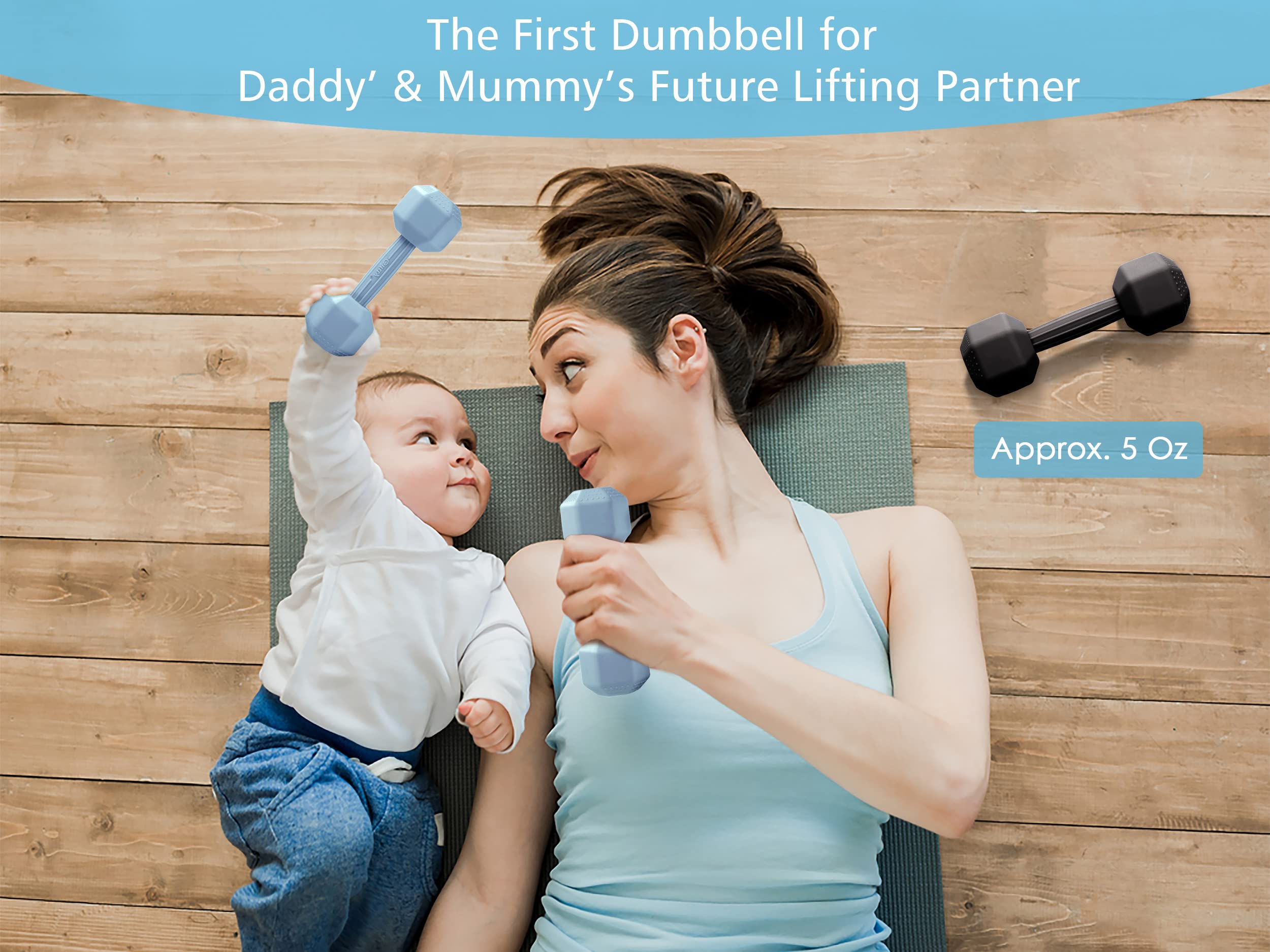 Giftty Baby Dumbbell can be sterilized and cleaned for hygiene