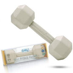 Giftty Baby Dumbbell Toy featuring silicone grip for teething