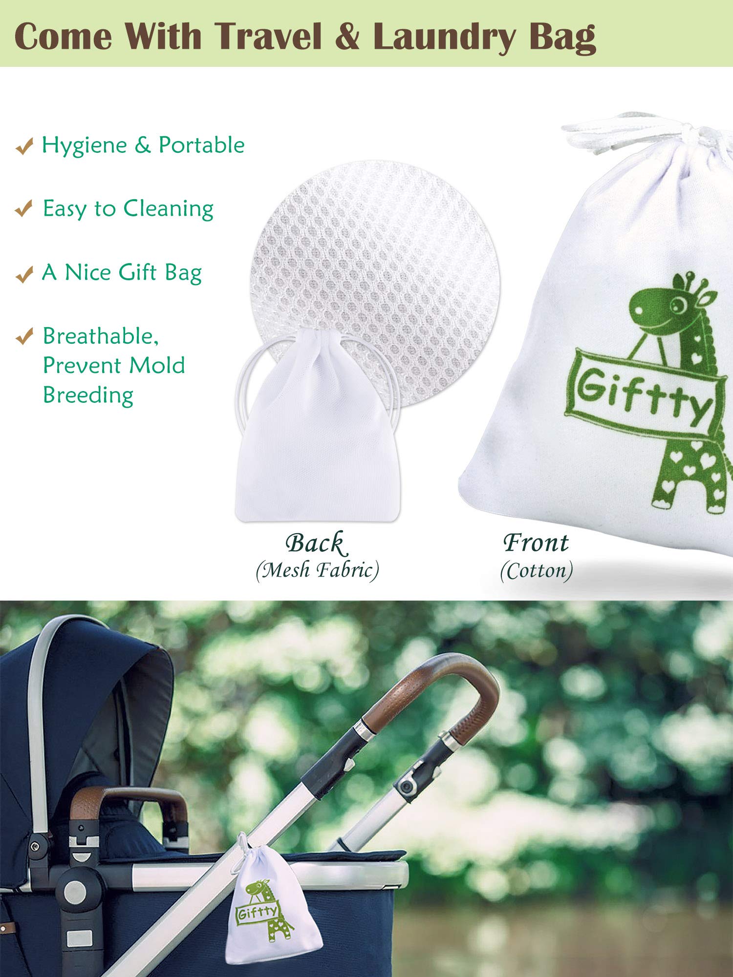 Giftty teething mitten is machine washable for easy cleaning on the go.