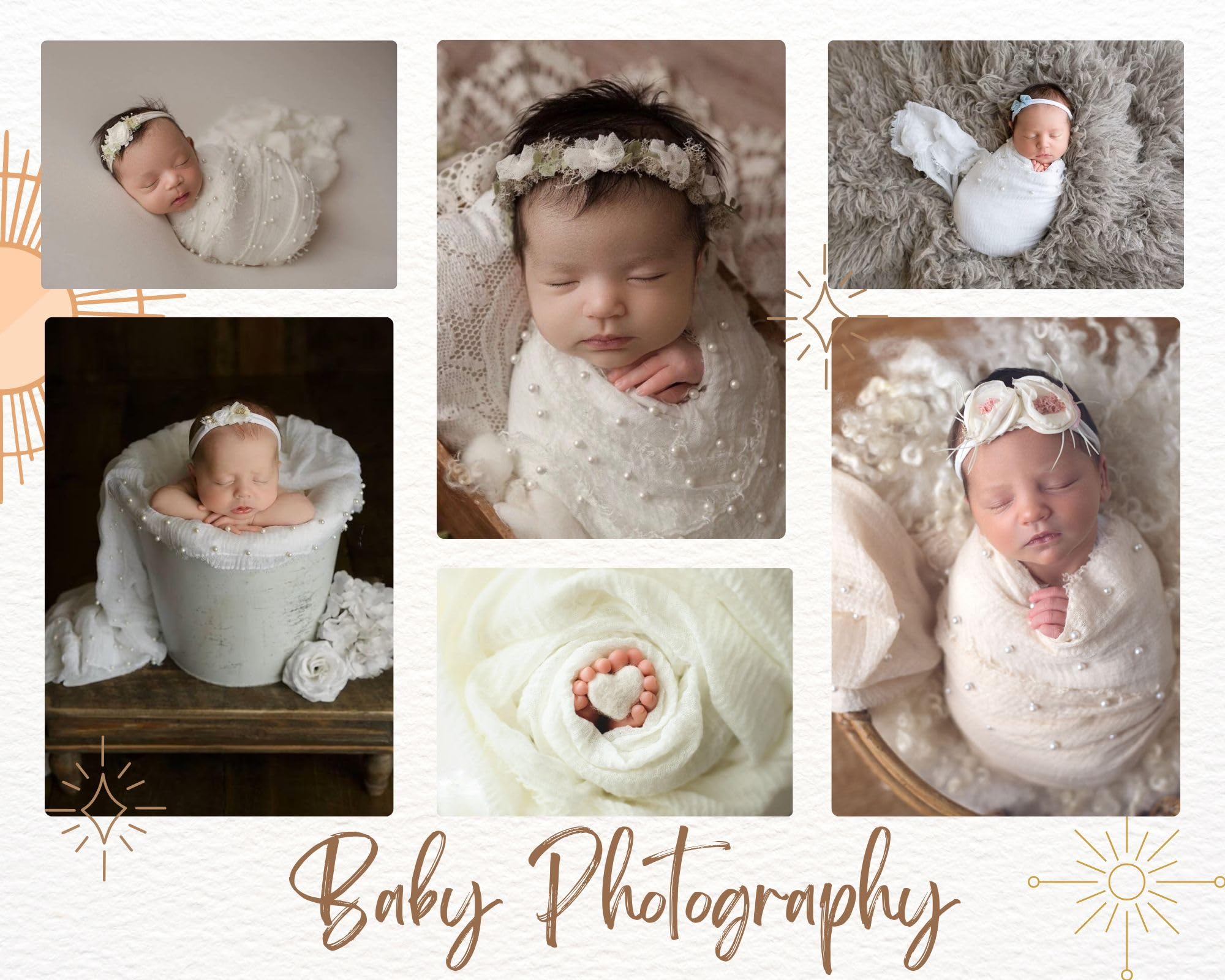 Giggle Angel newborn wrap on baby during shoot.