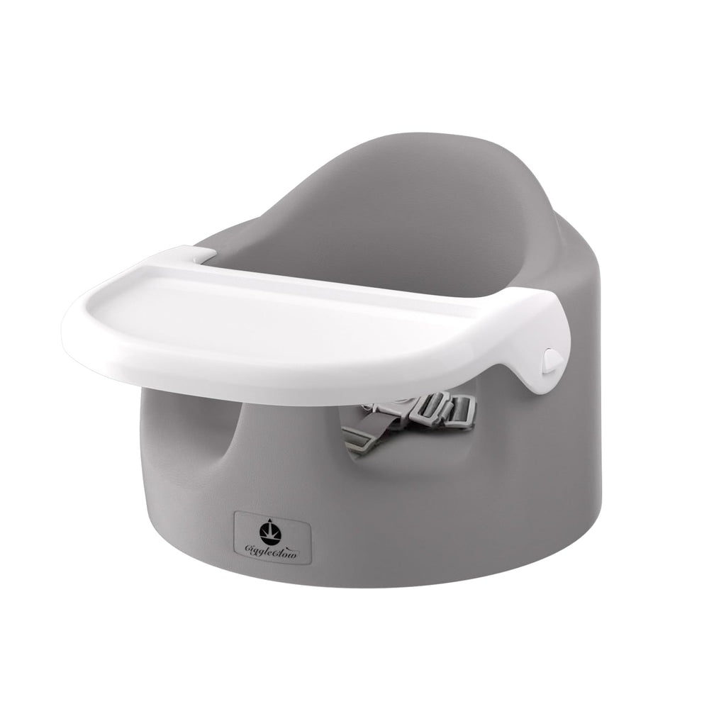 GiggleGlow baby floor seat gray offers stable support for meals and play
