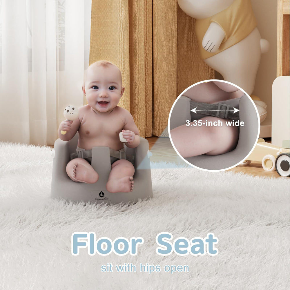 GiggleGlow removable tray gray enables easy snack time and toy interaction
