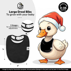 Giggly Goose bandana bib teething design for drool absorption.