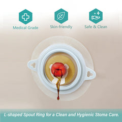 Giiiiump hydrocolloid barrier ring supports skin protection and moisture management.