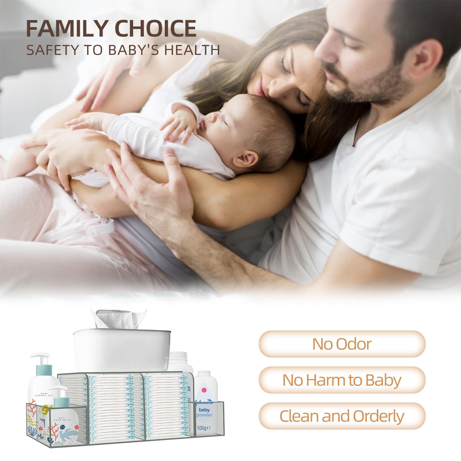 GILPWA diaper caddy detachable design for flexible placement.