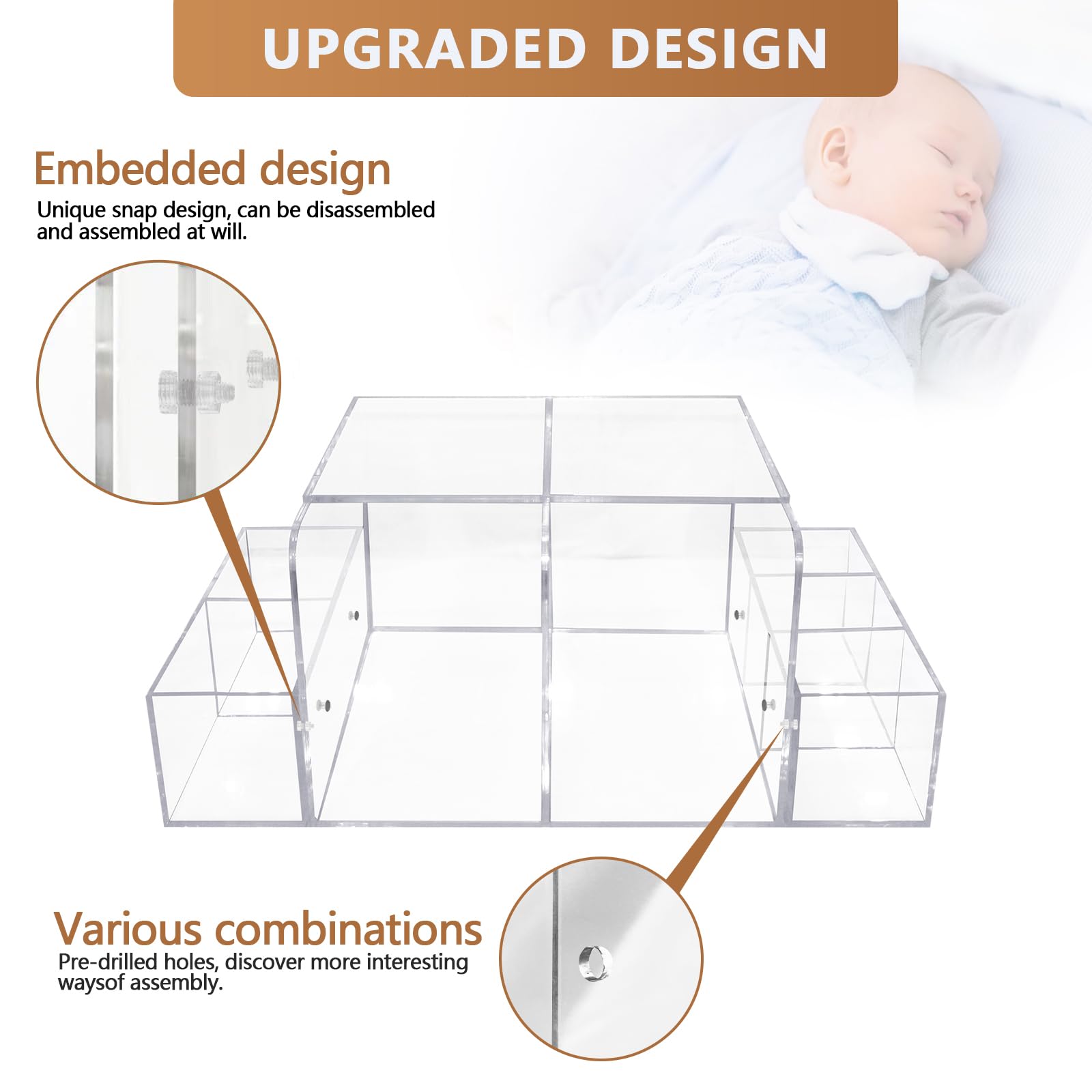 GILPWA diaper caddy seven compartments for organized items.