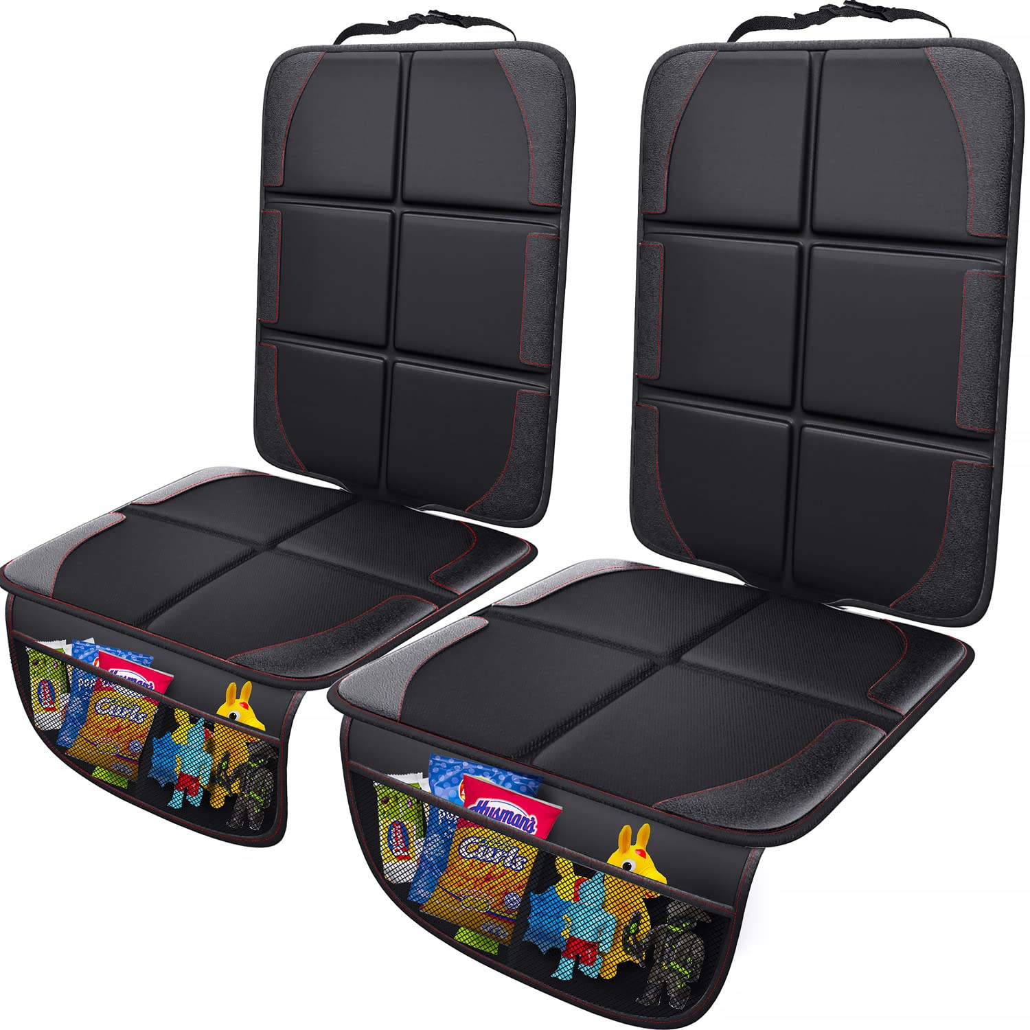 Gimars 2-pack car seat protector with waterproof fabric for spills.