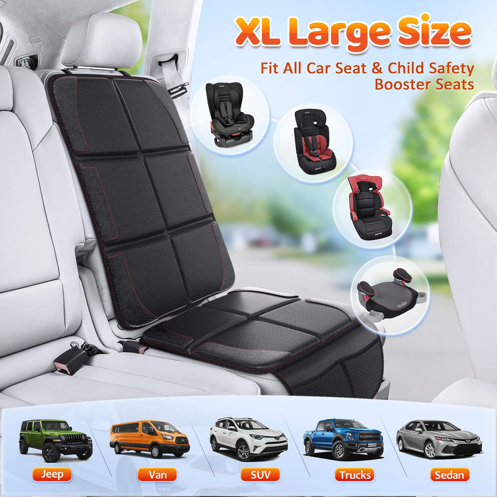 Gimars car seat protector ISOFIX compatible for secure installation.