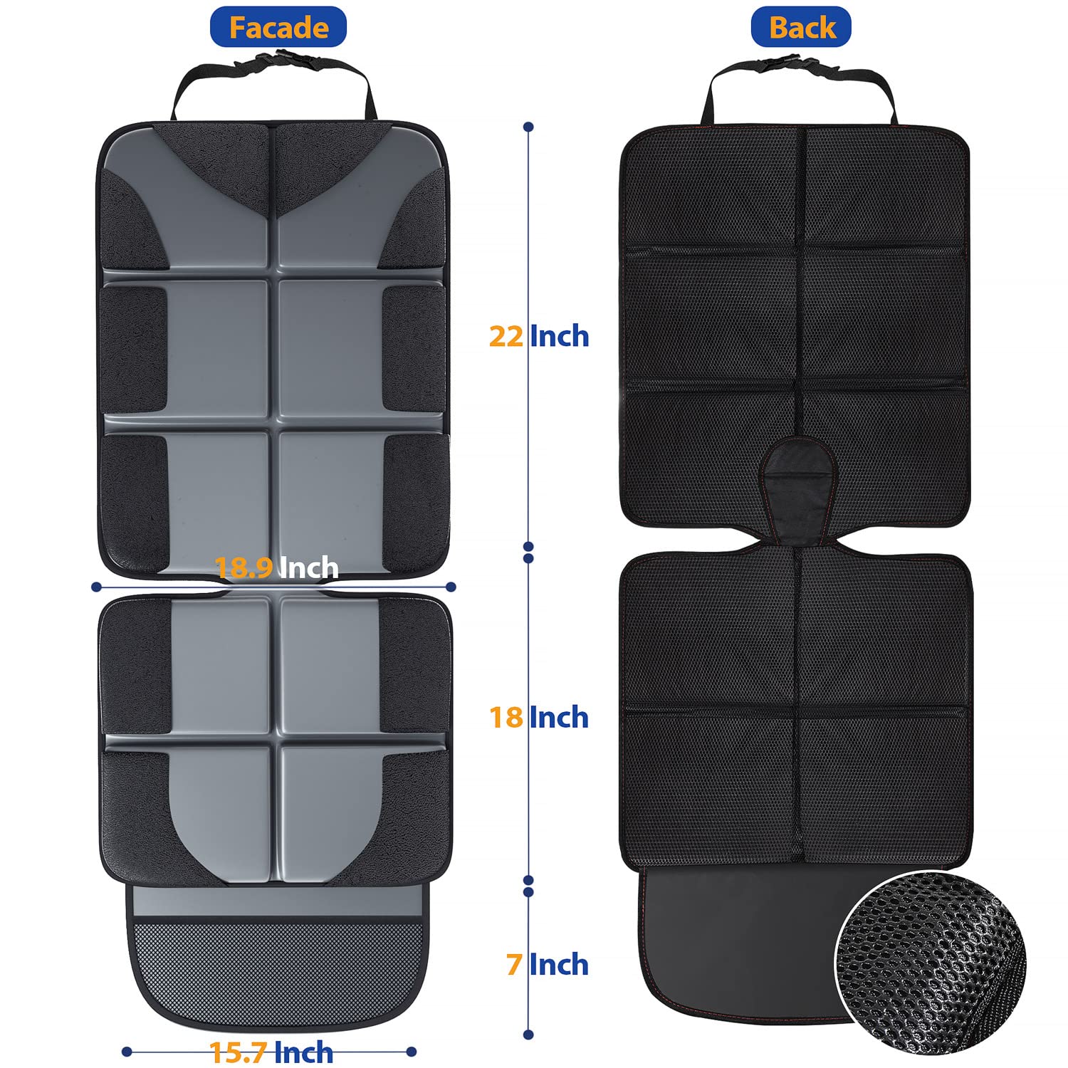Gimars protectors fit SUVs, sedans, and trucks with leather or cloth seats