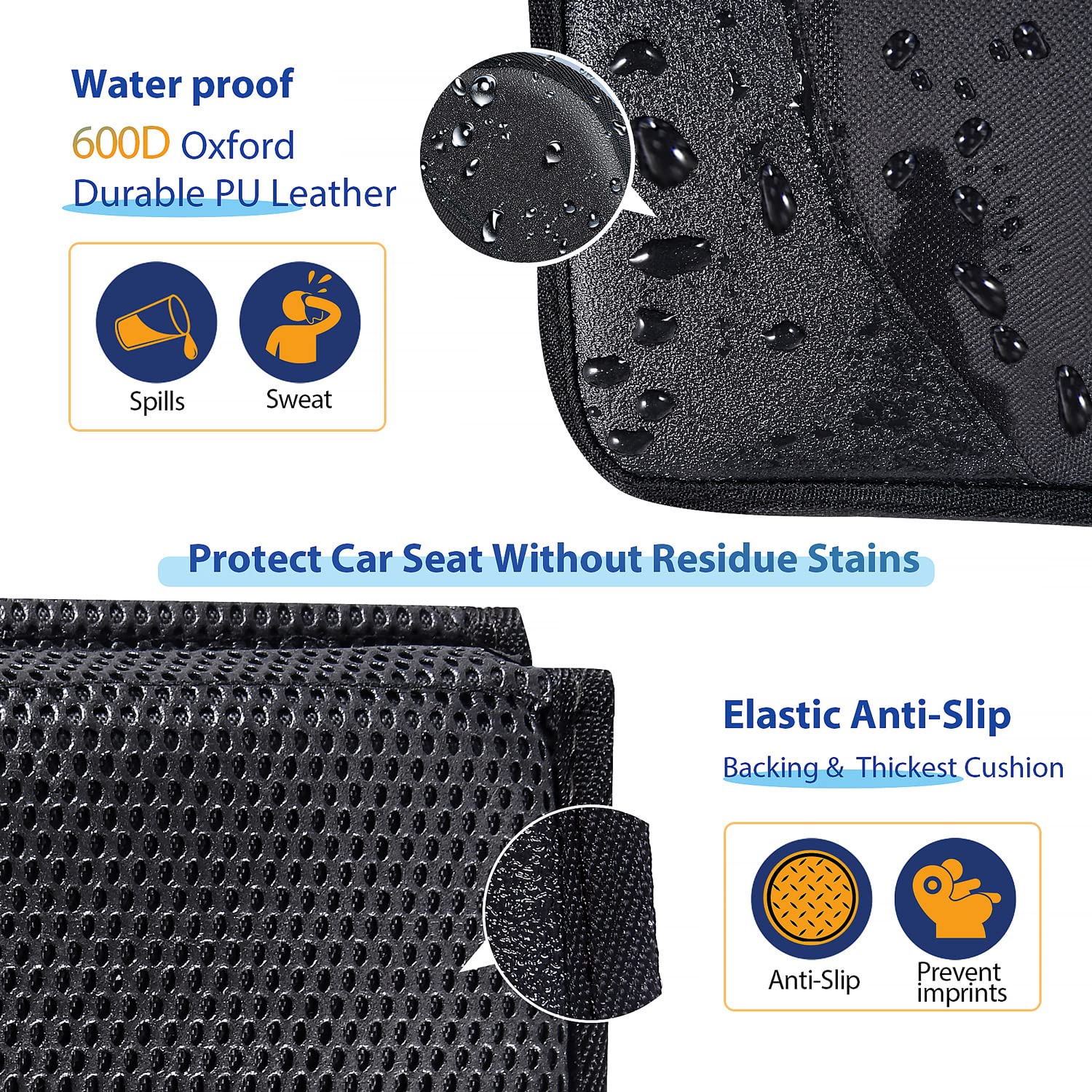 Gimars XL 15.7 x 22 inch size covers most car seats