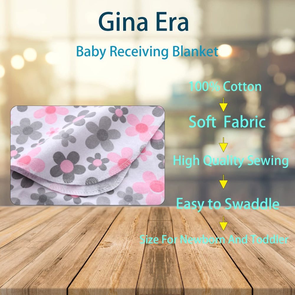 Gina Era baby swaddle blanket, 30x30 inches, ideal for gentle swaddling.