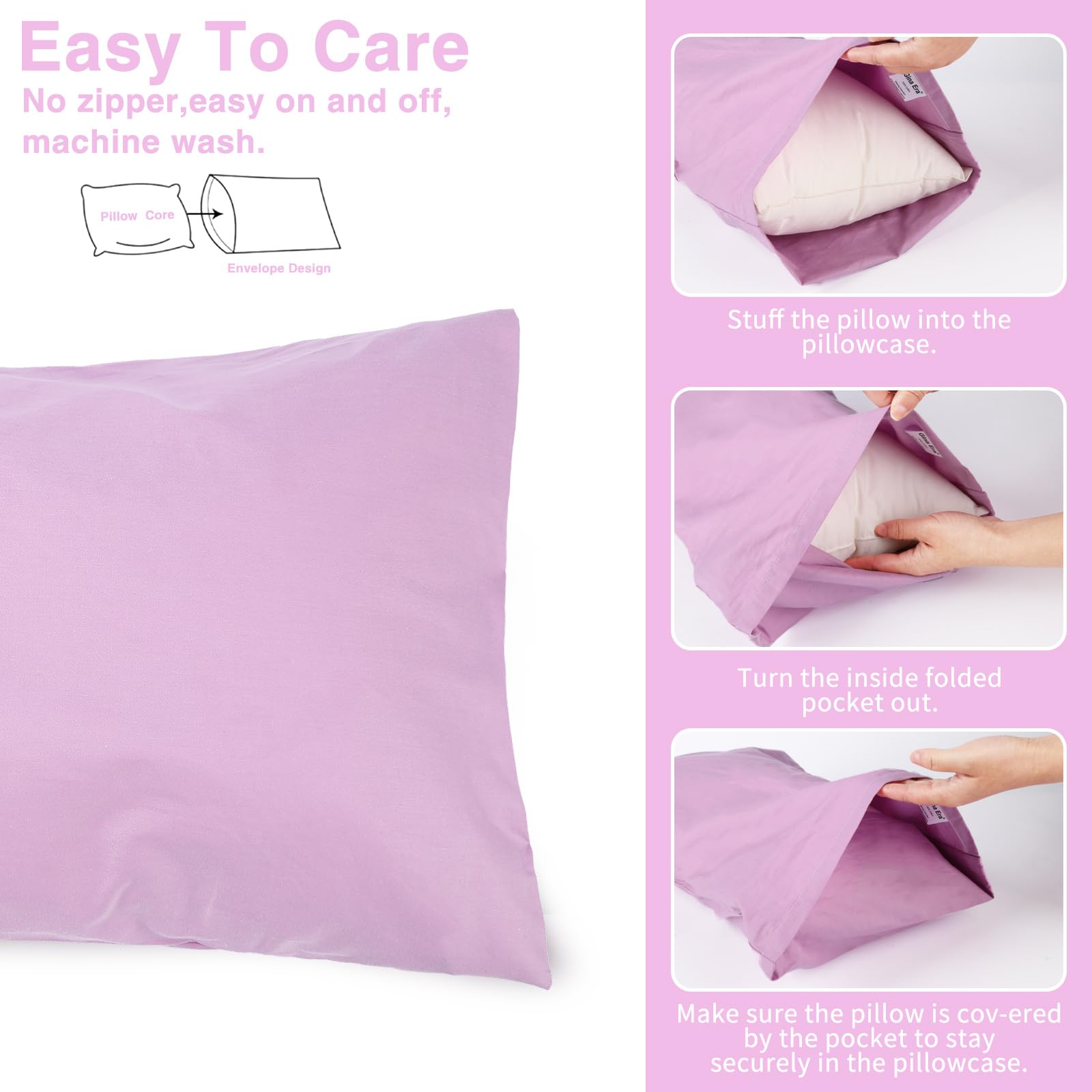 Gina Era machine-washable pillowcase ideal for busy households.