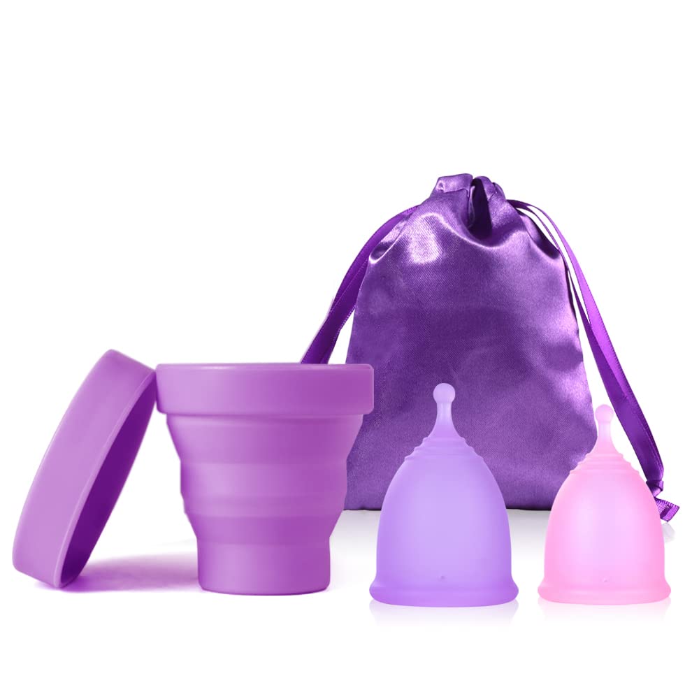 Ginalaia large menstrual cup in use for heavy flow comfort and reliability.