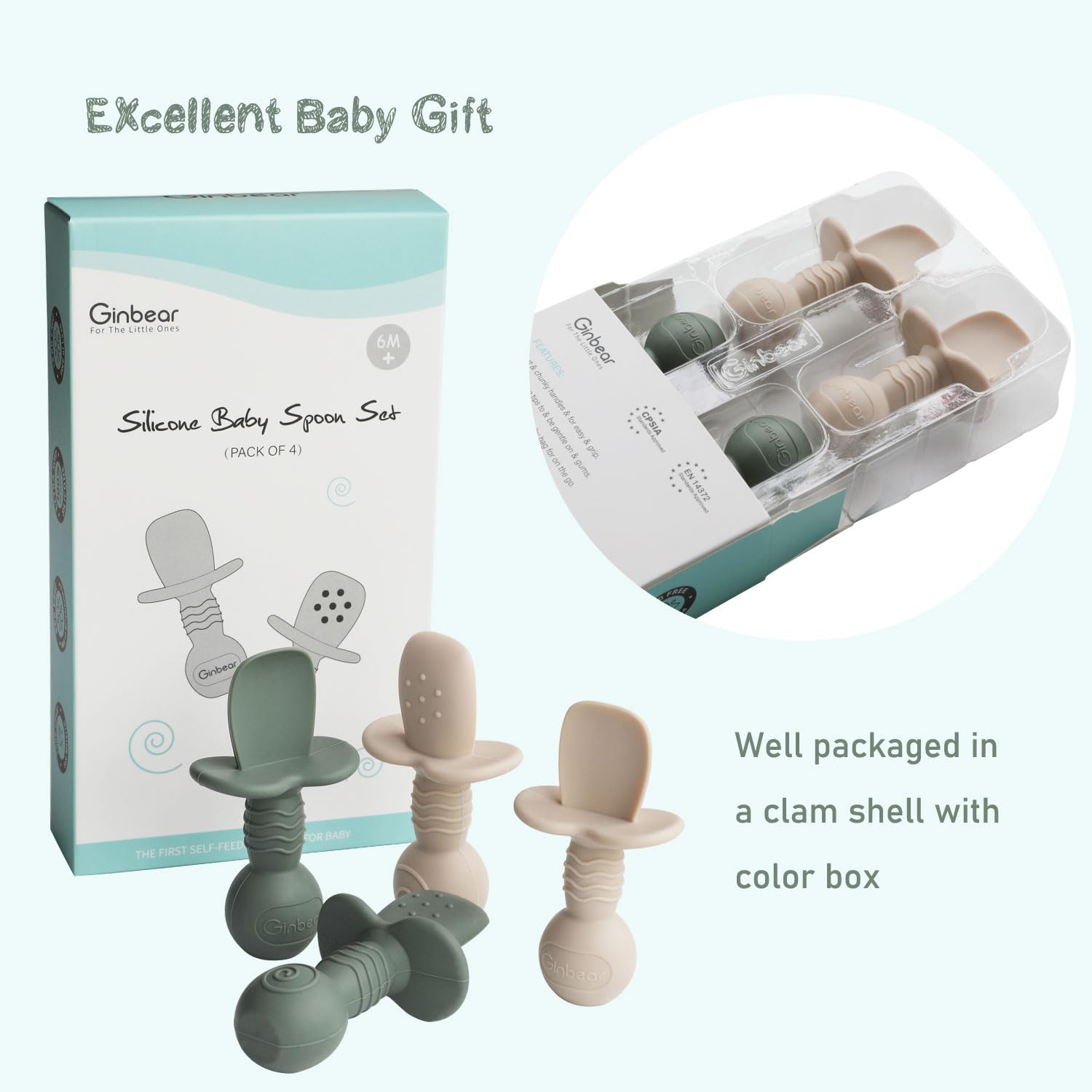Ginbear durable silicone utensils built to last through many meals.