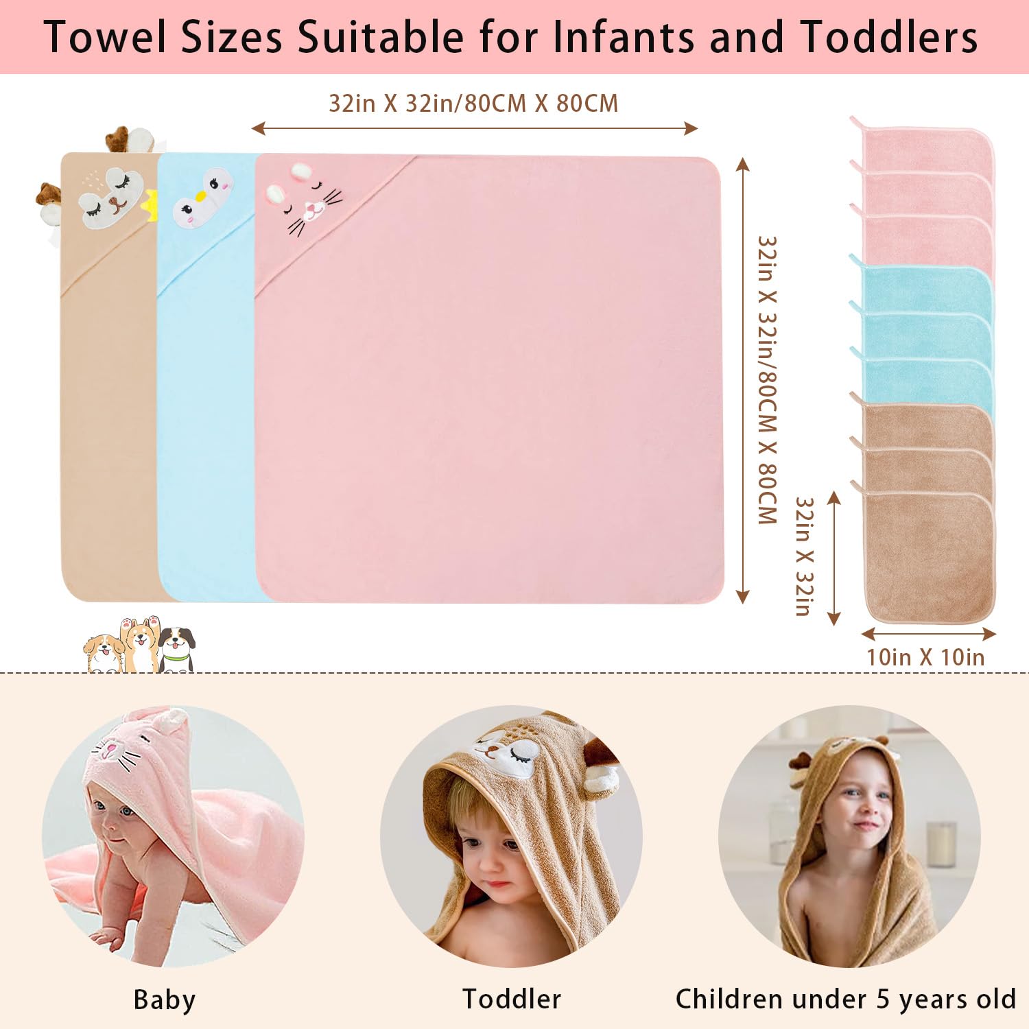 GINUMWA brown deer hooded towel adds playful comfort after baths