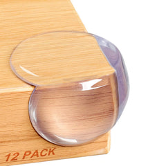 Gioriches baby-proofing corner protector 12-pack, transparent edge guard keeps furniture safe and kid-friendly.