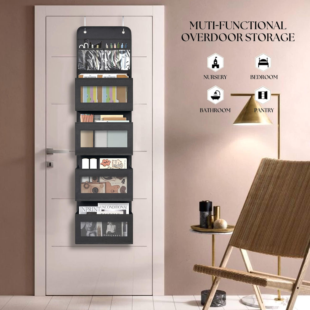Minimalist black finish blends with any decor while reducing clutter.