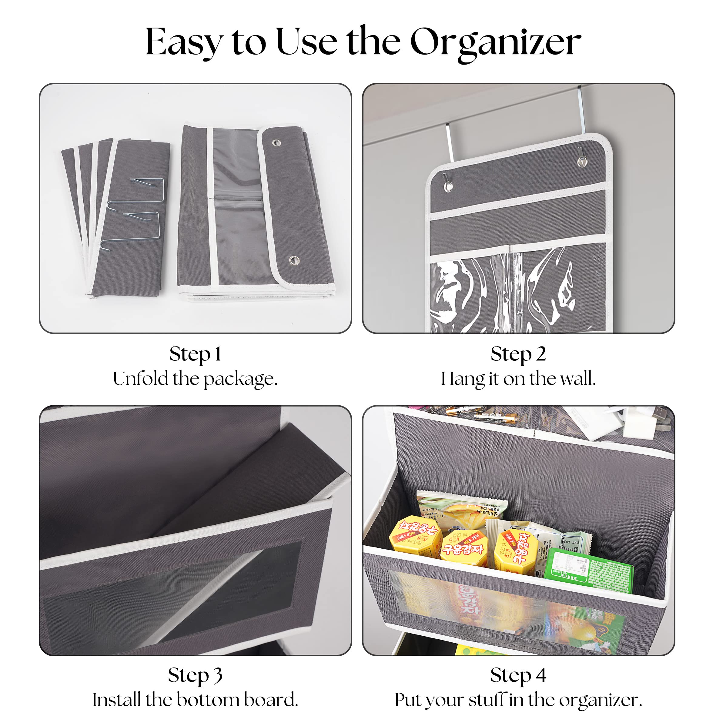 Giraffe Creation over door organizer suitable for nursery use to organize baby essentials