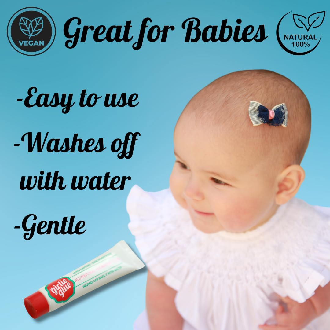 Girlie Glue 30-stick-on accessories demonstrates versatile set for creative styling on kids and pets.