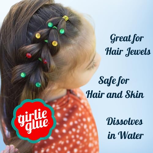 Girlie Glue application on hair highlights simple placement for secure, gentle attachment.