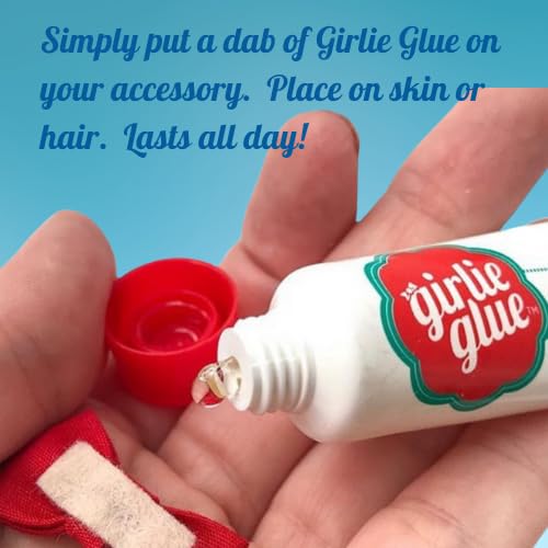 Girlie Glue on skin demonstrates gentle adhesion for safe, temporary layering.