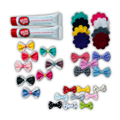 Girlie Glue two-tubes packaging shows convenient, all-natural adhesive for quick hair and skin use.