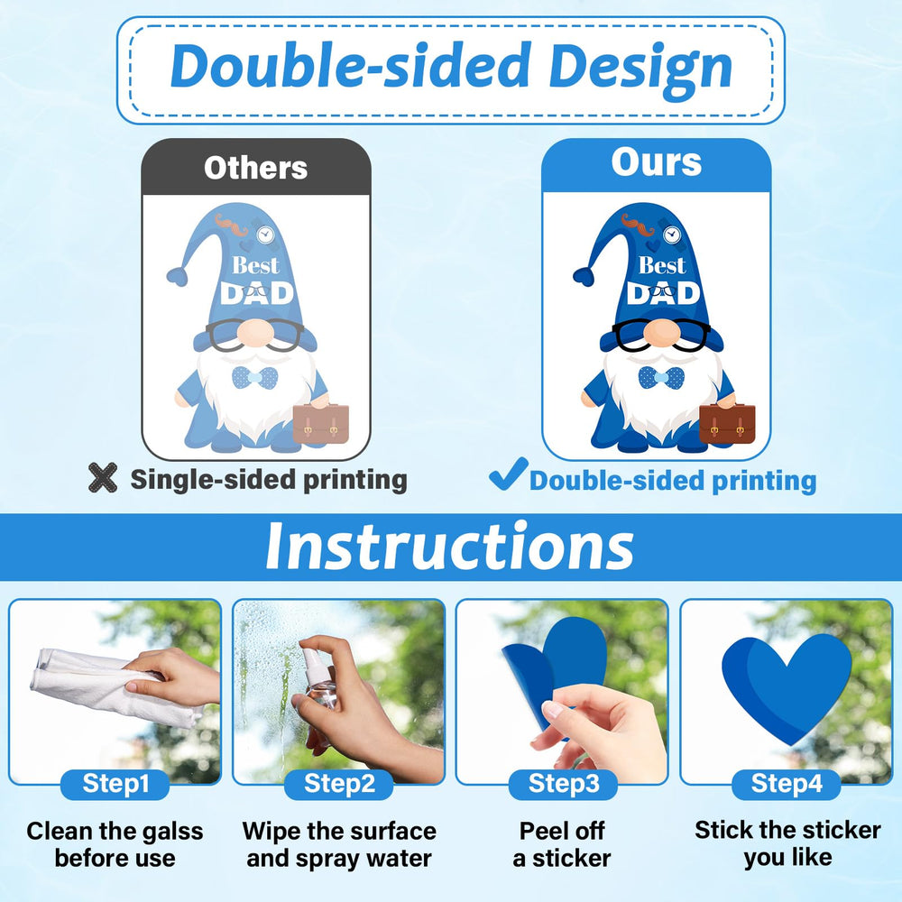 gisgfim summer gnome stickers bring seasonal charm to glass doors and desks.