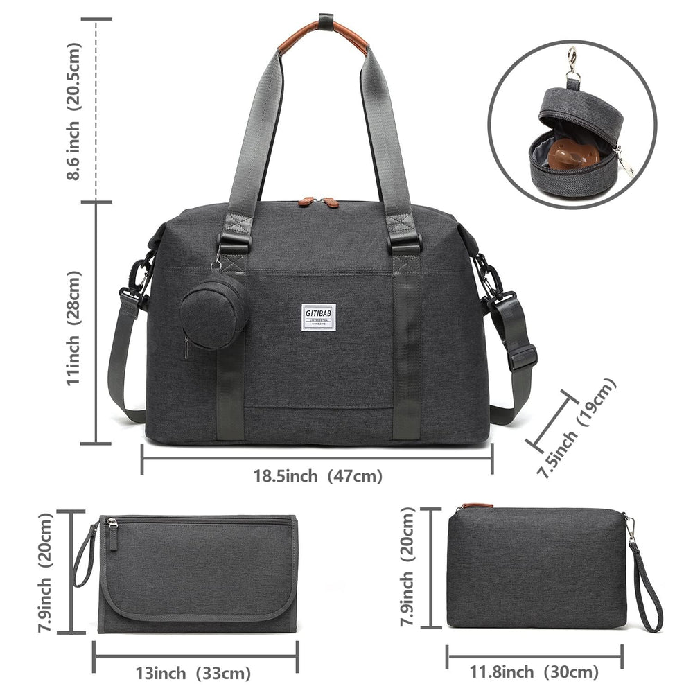 GITIBAB diaper bag with stroller attachment strap offers hands-free travel