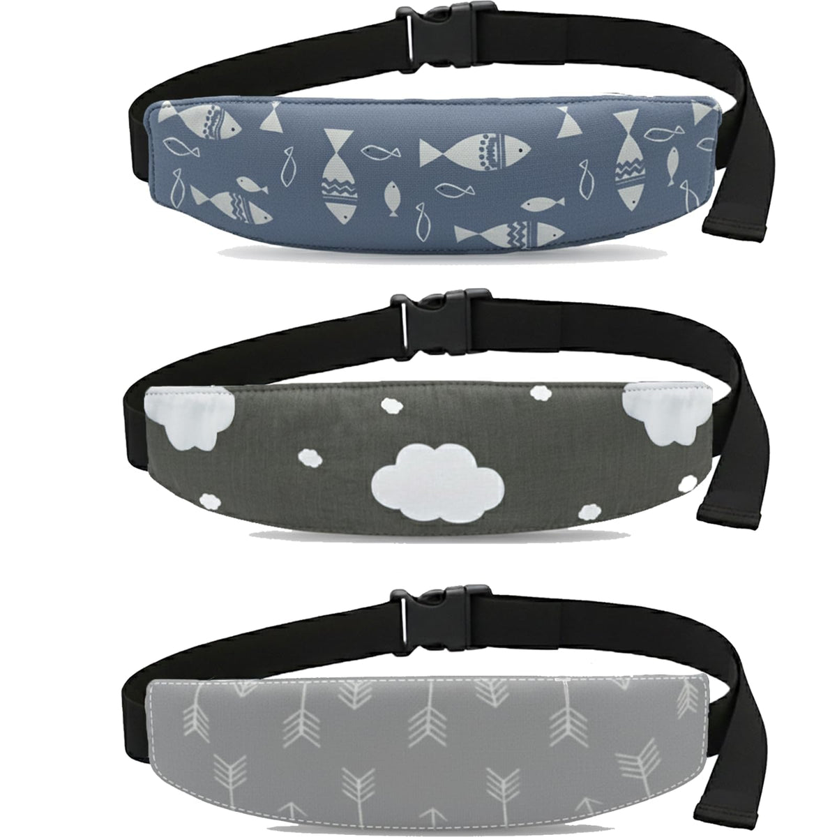 GIYAWA clouds head support for babies provides breathable comfort on car rides